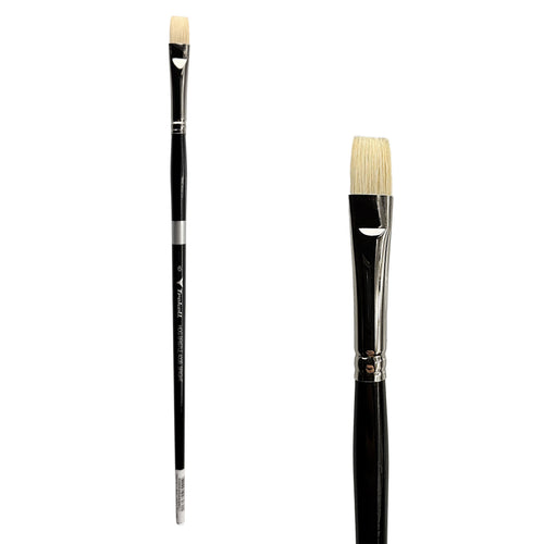 Trekell Hog Bristle Long Handle Artist Brush - Size #6 Bright Trekell Art Supplies
