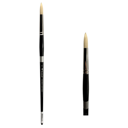 Trekell Hog Bristle #6 Round Brush - Long Handle Trekell Art Supplies