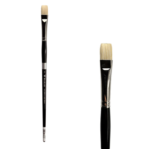 Trekell Hog Bristle Long Handle Artist Brush - Size #8 Bright Trekell Art Supplies