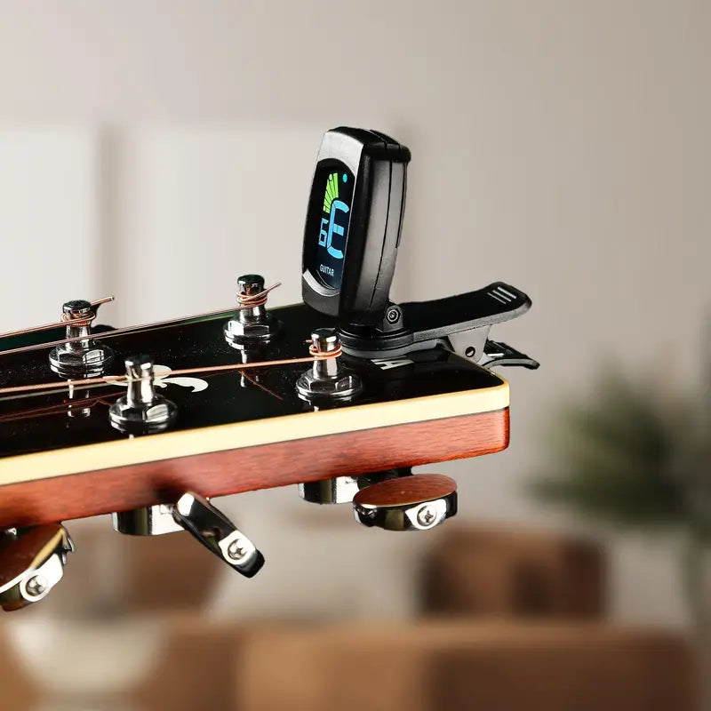 Guitar Tuner Clip on-Accurate Chromatic; Acoustic Guitar Bass Violin Ukulele Tuner Doba