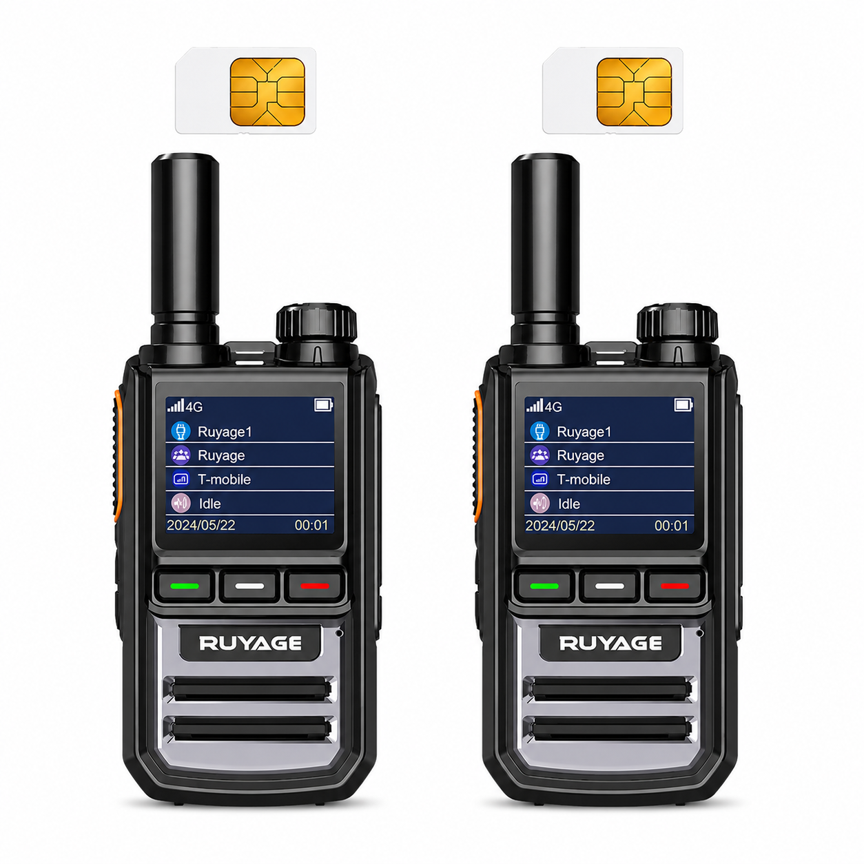 RUYAGE R1 4G LTE PoC Walkie Talkies – 2-Pack Ruyage Radio
