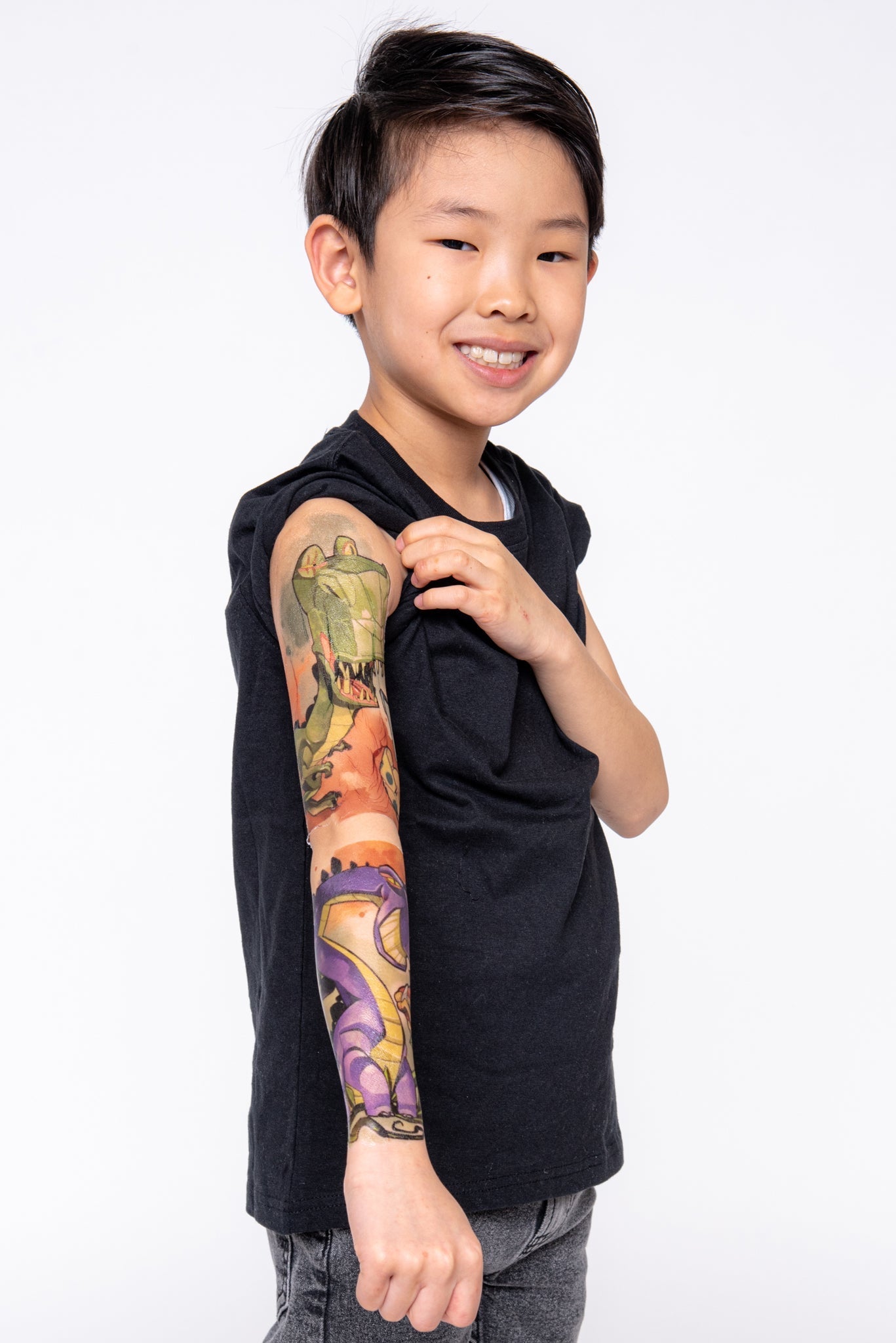 Tyrannosaurus Flex Full Sleeve Tattoo Tony Ray