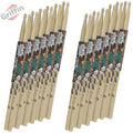 12 Pairs of Select Elite Maple Wood Drum Sticks by GRIFFIN Attack Zzzap - Size 5A Premium Balanced, Level and Straight - Drummers Percussion Classic GeekStands.com