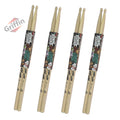 GRIFFIN Attack Zzzap Drum Sticks - 4 Pairs of Select Elite Maple Wood Size 5A - Premium Balanced, Level and Straight - Drummers Percussion Classic Pure Grit GeekStands.com