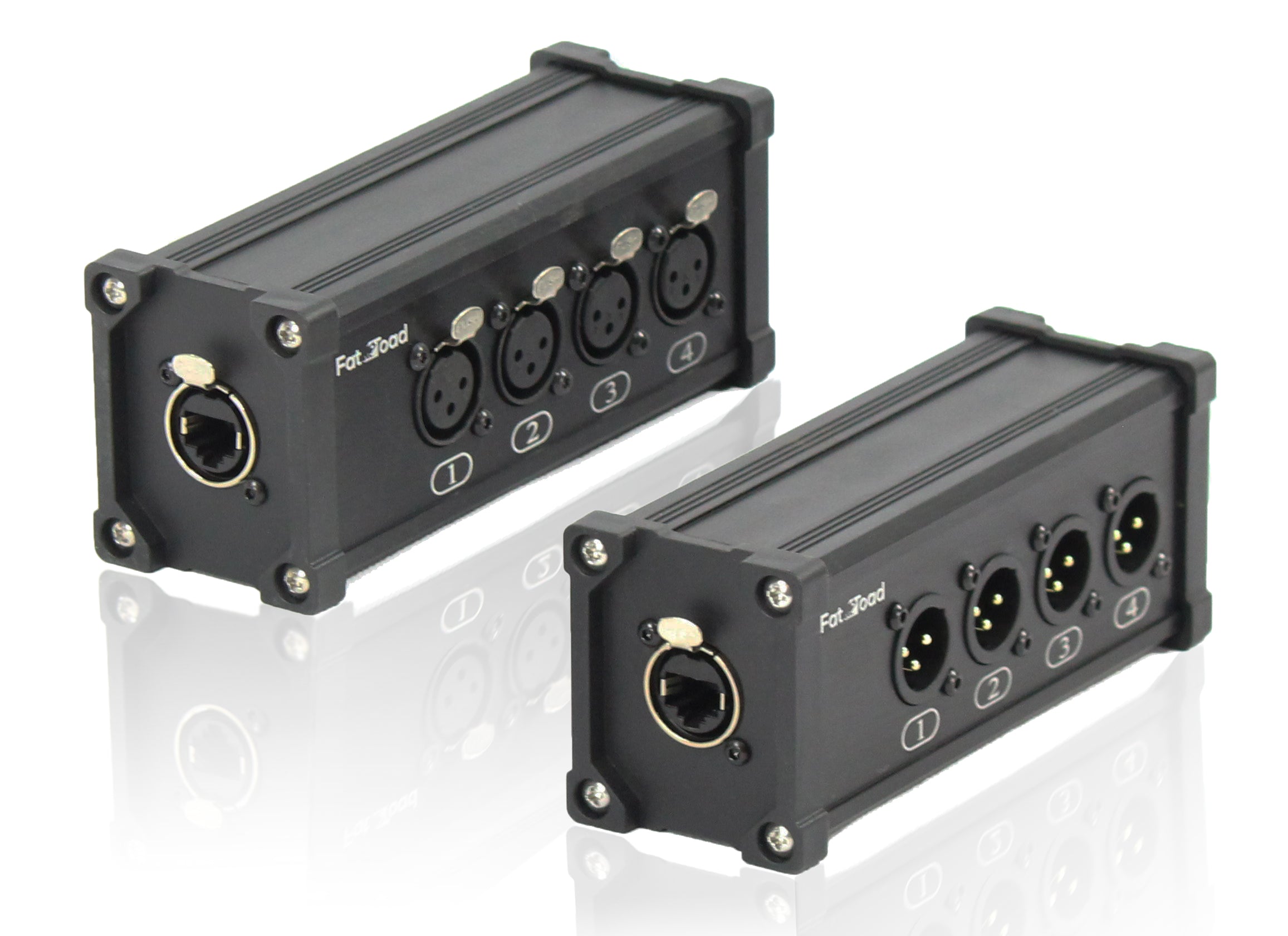 4 Channel DMX Over Network Signal XLR Cable Extender by GRIFFIN - Male & Female Pack with 3 Pin XLR to RJ45 Ethercon Wire for Live Stage Sound Monitoring, Studio Recording & DJ Lighting, PA AES-EBU GeekStands.com