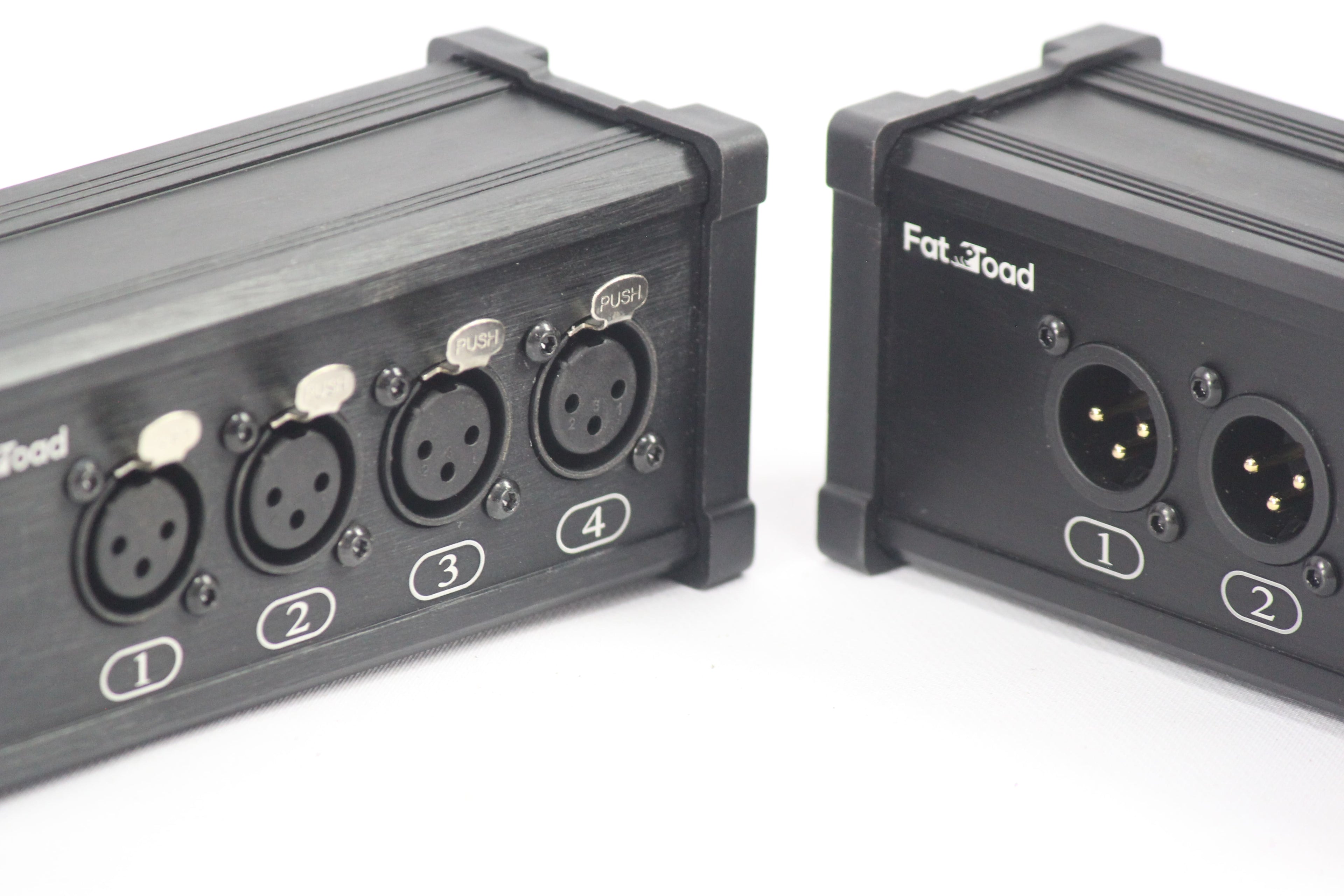 4 Channel DMX Hub Over Network Signal XLR Cable Extender FAT TOAD | Male & Female Pack with 3 Pin XLR to RJ45 Ethercon Wire for Live Stage Sound Monitoring, Studio Recording & DJ Lighting, PA AES-EBU GeekStands.com