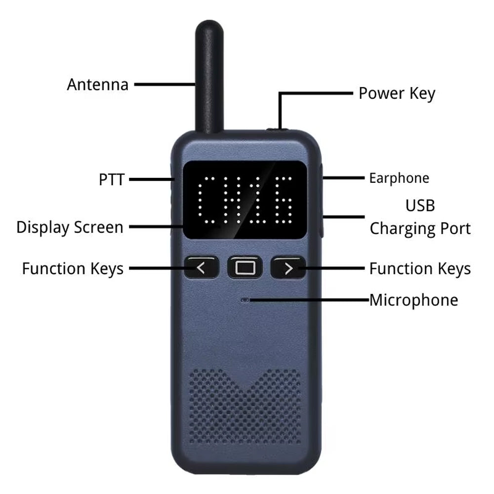 RUYAGE RY13 Ultra-Thin FRS Walkie Talkie with VOX Ruyage Radio