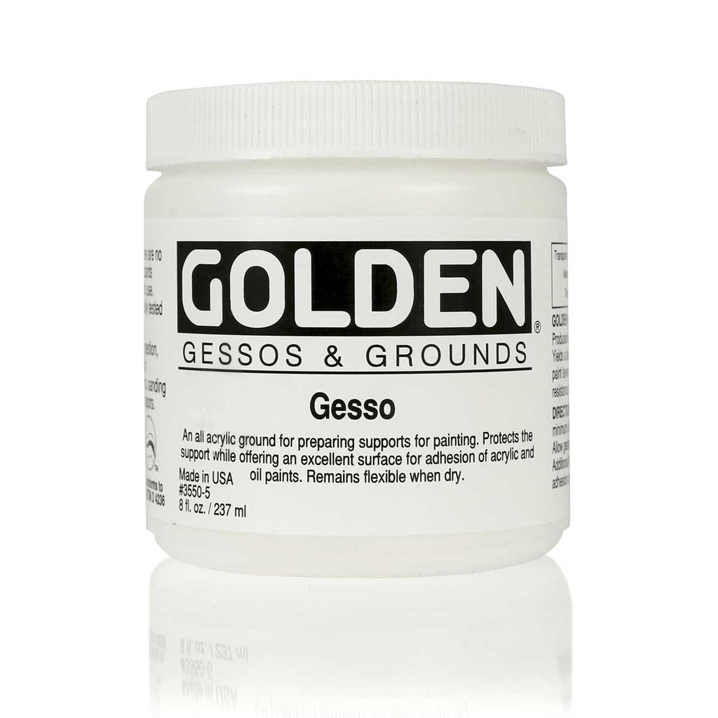 Golden Acrylic Gesso | Professional Acrylic Primer for Artists Trekell Art Supplies