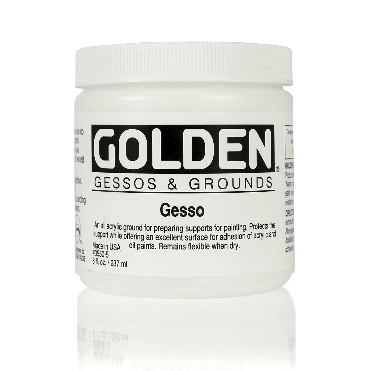 Golden Acrylic Gesso | Professional Acrylic Primer for Artists Trekell Art Supplies
