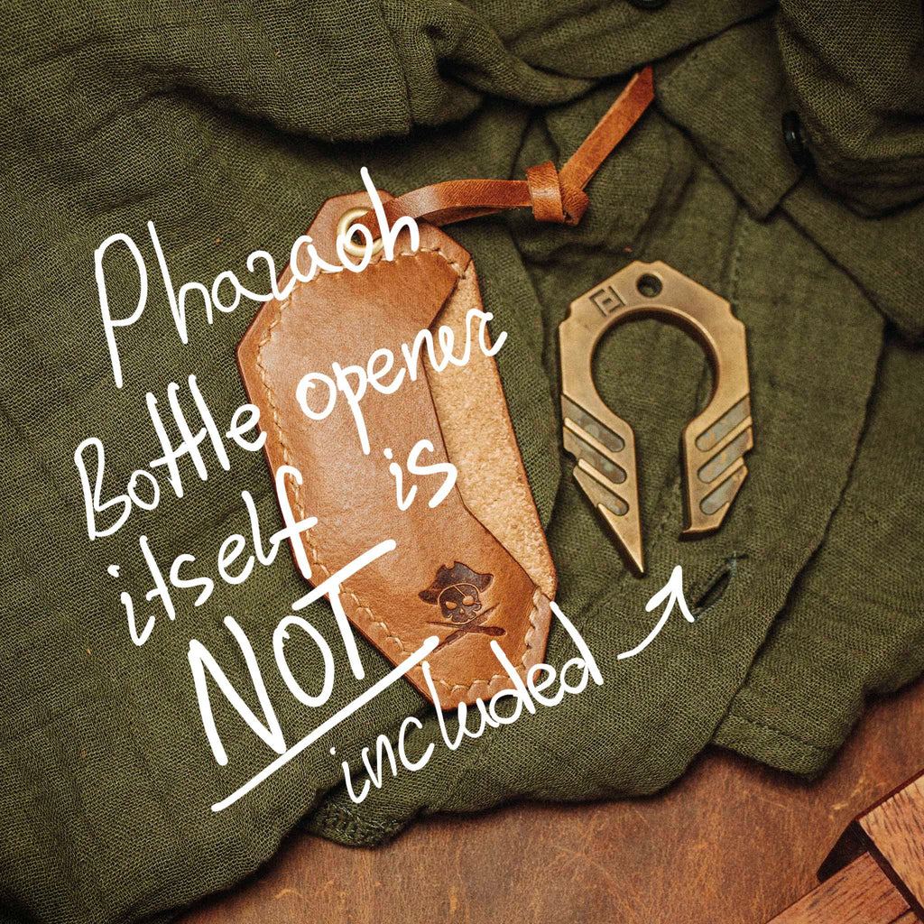 Pharaoh Bottle Opener Holder - King’s Pocket | Leather Case | Pharaoh Accessory Pirate Goods