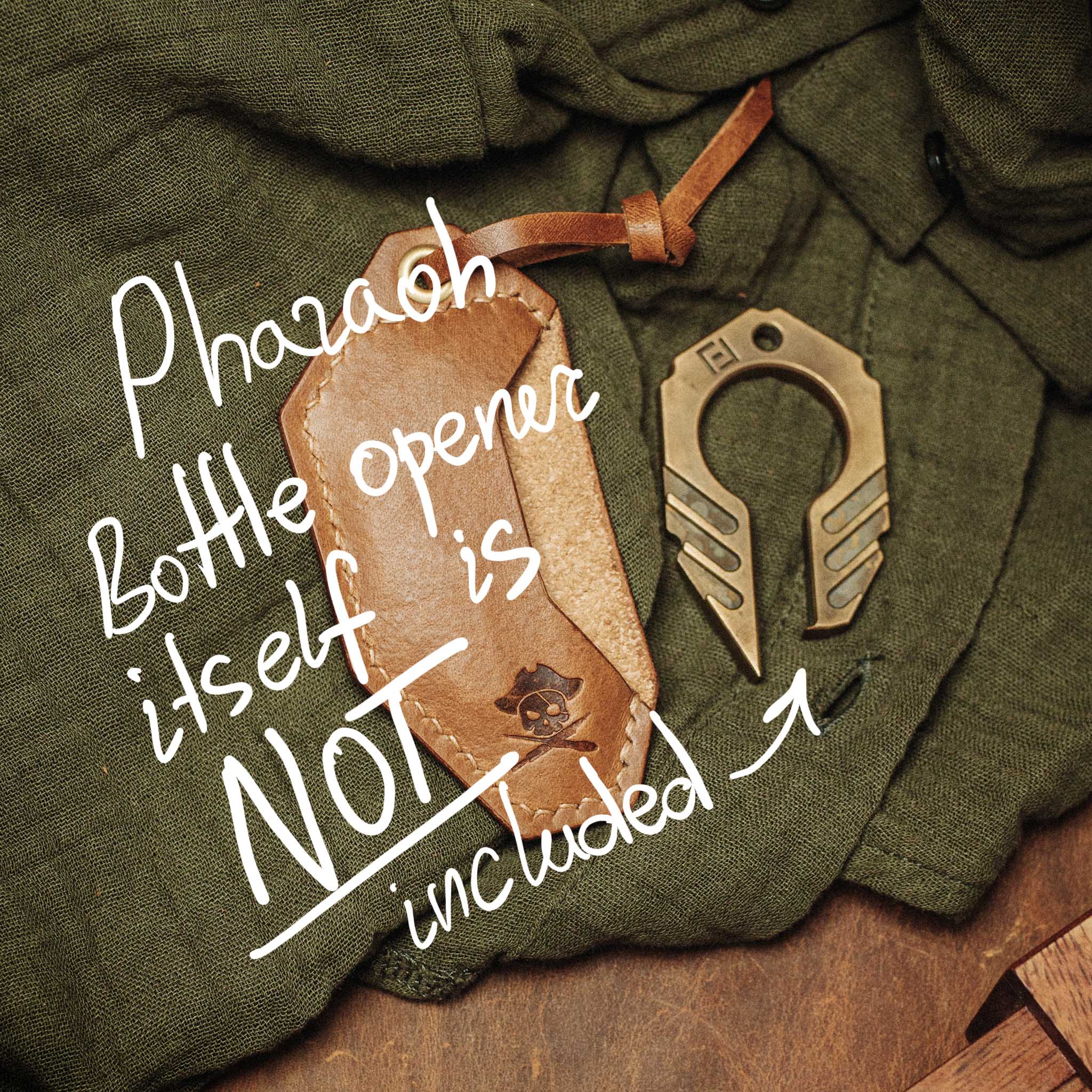 Pharaoh Bottle Opener Holder - King’s Pocket | Leather Case | Pharaoh Accessory Pirate Goods