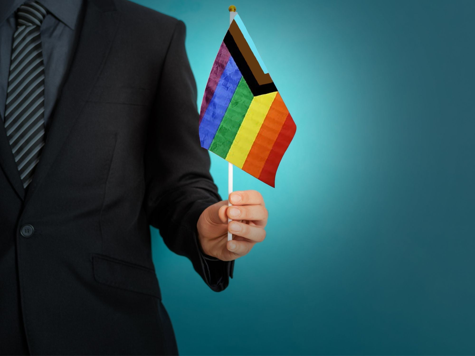 Large Daniel Quasar Flags on a Stick The Awareness Company