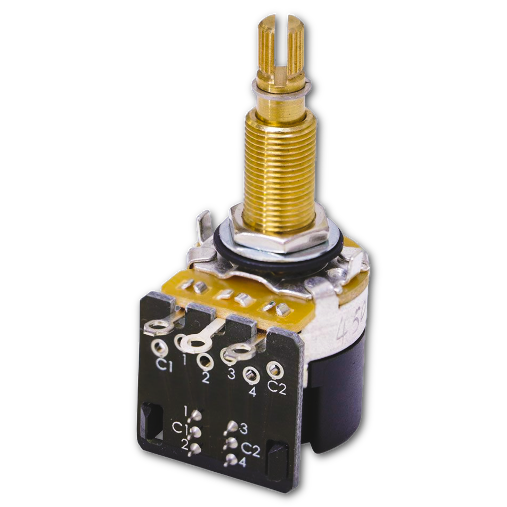 500KΩ Push-Pull DPDT Potentiometer ¾" Bushing (Fine) Long - Fits Gibson® Les Paul® Randy's LLC
