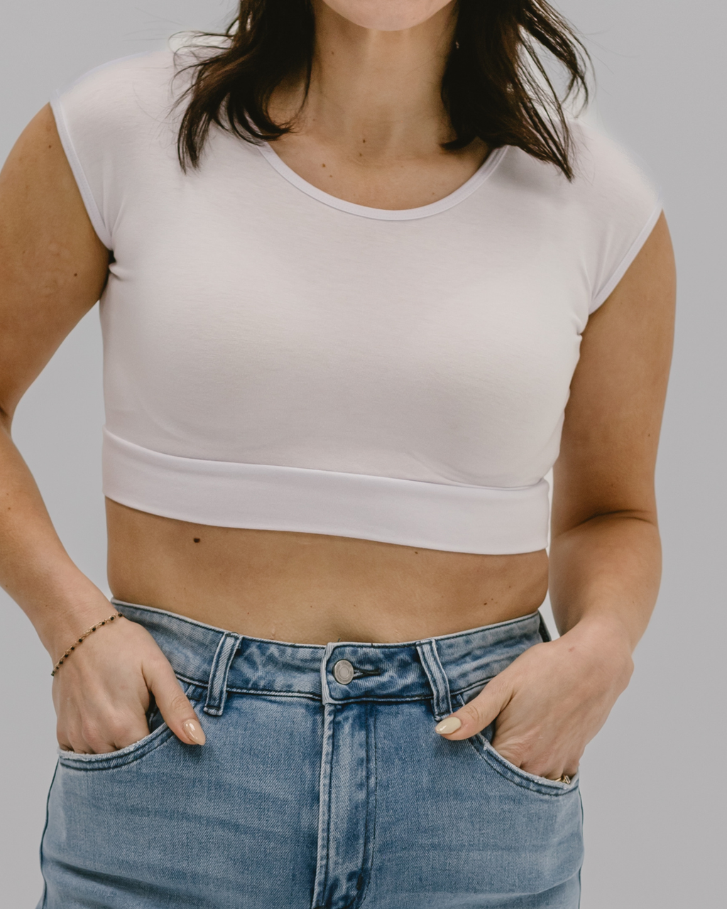 Classic Basic Cap Sleeve HALFTEE Layering Fashions