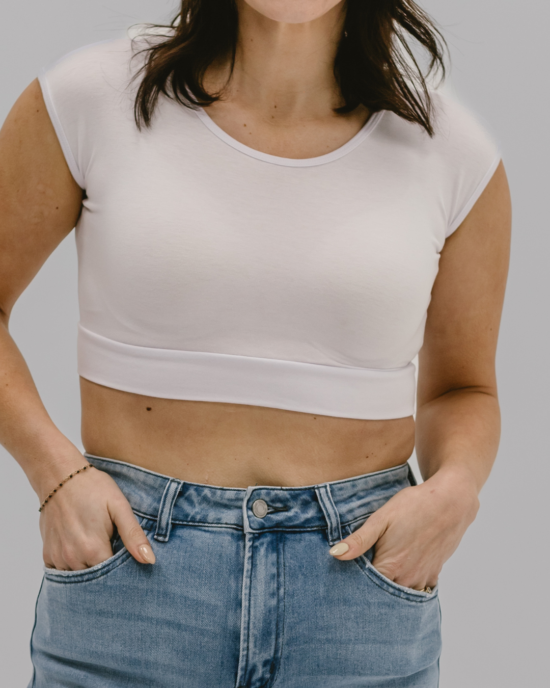 Classic Basic Cap Sleeve HALFTEE Layering Fashions