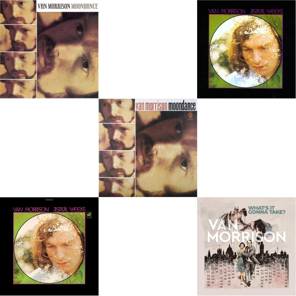 Van Morrison - Moondance (Deluxe/3LP) & Astral Weeks (Olive LP Vinyl) (Rocktober) & Moondance & Astral Weeks (180G/Original Master) & What’S It Gonna Take? (2LP) Bundle Music