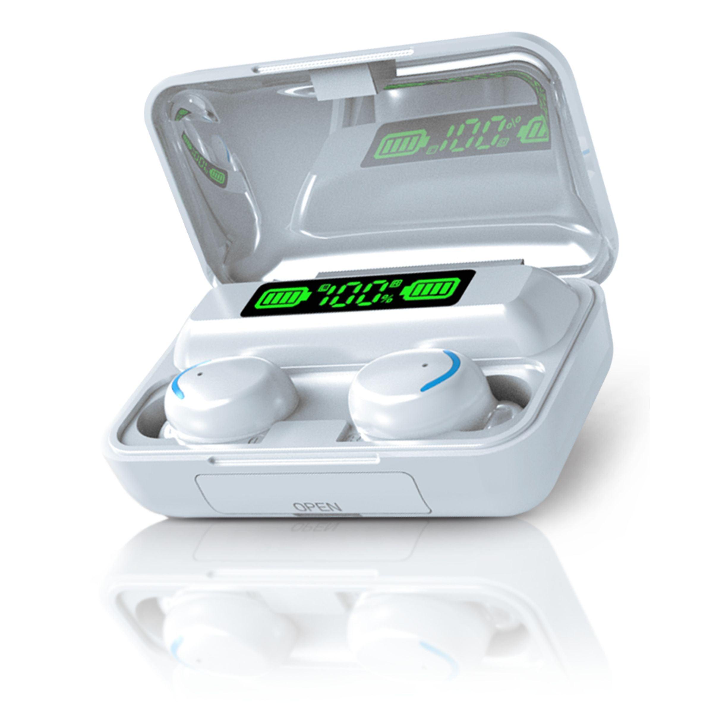 TWS Wireless Earbuds Ð Bluetooth 5.1 HiFi Stereo Noise-Cancelling Earphones with Touch Control, Built-in HD Mic, and Charging Case KENRO