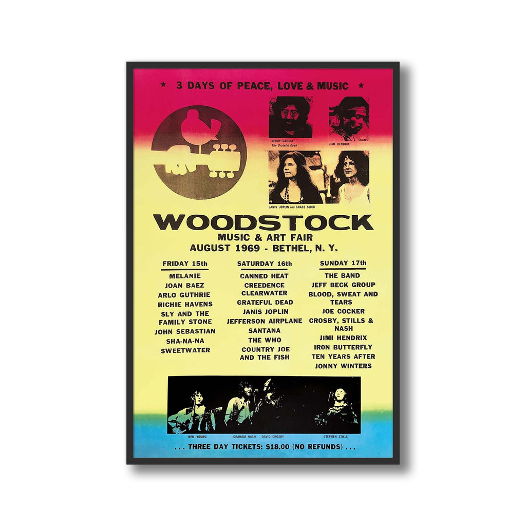 Woodstock 1969 Poster Harvest Art Gallery