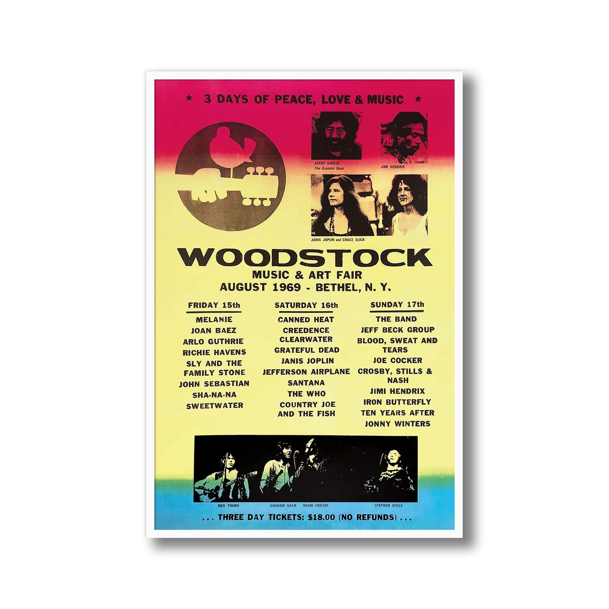 Woodstock 1969 Poster Harvest Art Gallery