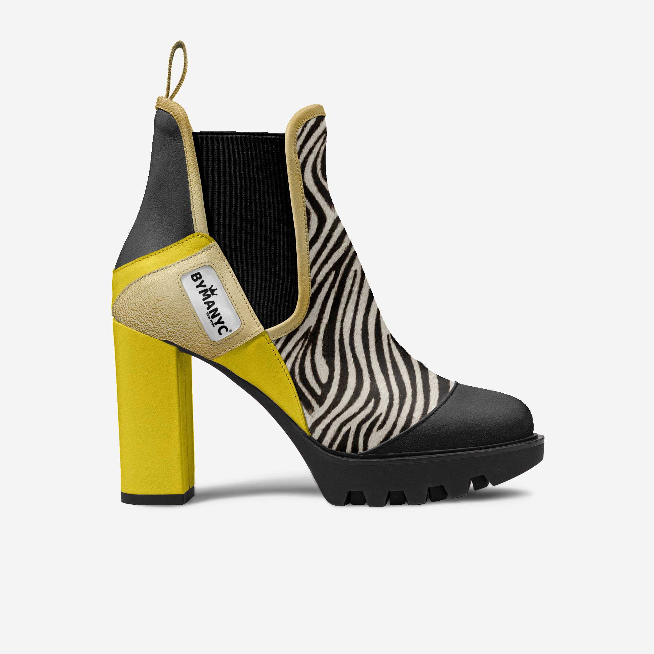 Vegan Elastic Designer Boot BYMANYC ® New York Urban Black BYMANYC ® New York