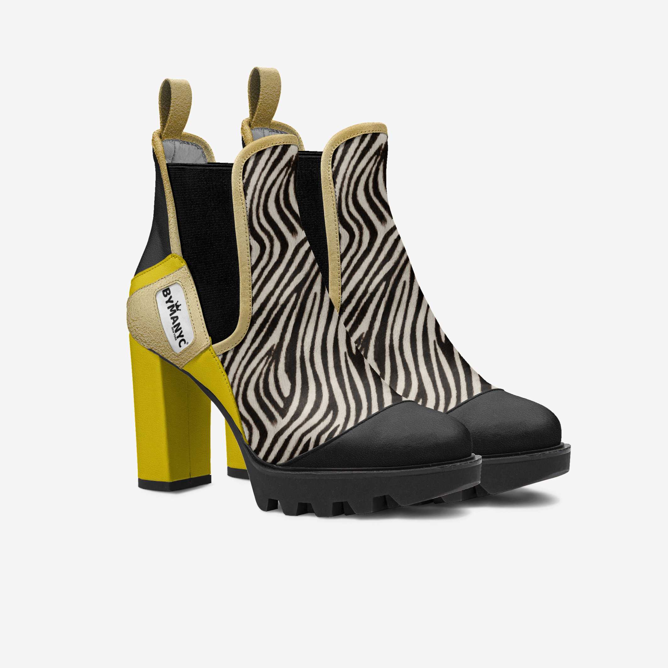 Vegan Elastic Designer Boot BYMANYC ® New York Urban Black BYMANYC ® New York