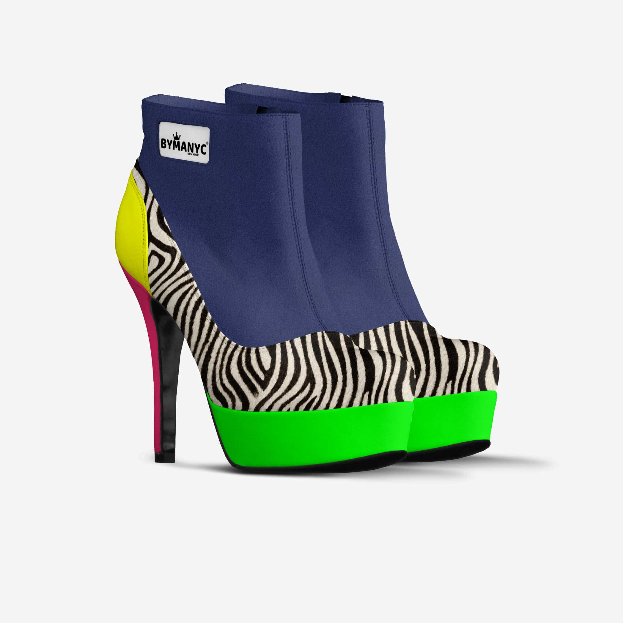 Vegan Platform Ankle Boots BYMANYC ® New York Bold Black BYMANYC ® New York