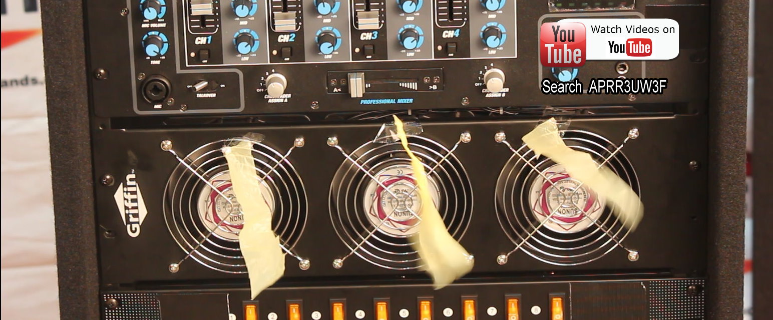 GRIFFIN Rackmount Cooling Fan - 3U Ultra-Quiet Triple Exhaust Fans, Keep Studio Audio Equipment Gear Cool - Rack Mount on Network IT System Server GeekStands.com