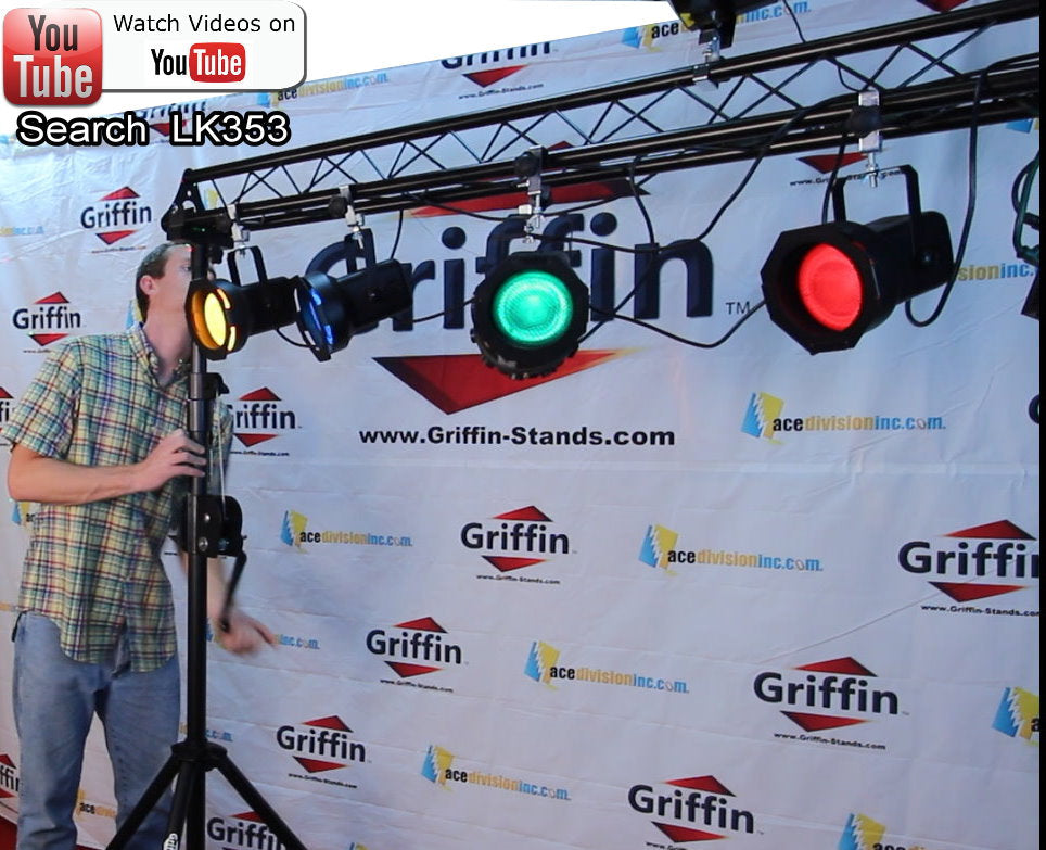 Triangle Truss Segment Extension by GRIFFIN - 5Ft Extra Trussing Section for DJ Booth Lighting System Stand - Mount Light Cans & Sound Effects Stage GeekStands.com