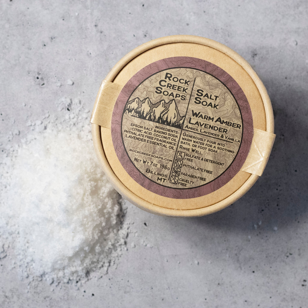Warm Amber Lavender - Salt Soak Rock Creek Soaps