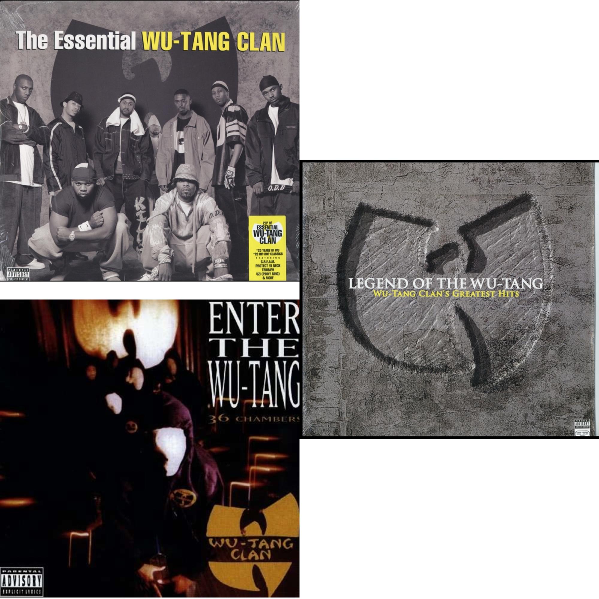 Wu-Tang Clan - Essential Wu-Tang Clan & Enter The Wu-Tang & Legend Of The Wu-Tang: Greatest Hits - LP Vinyl Bundle Bundle Music