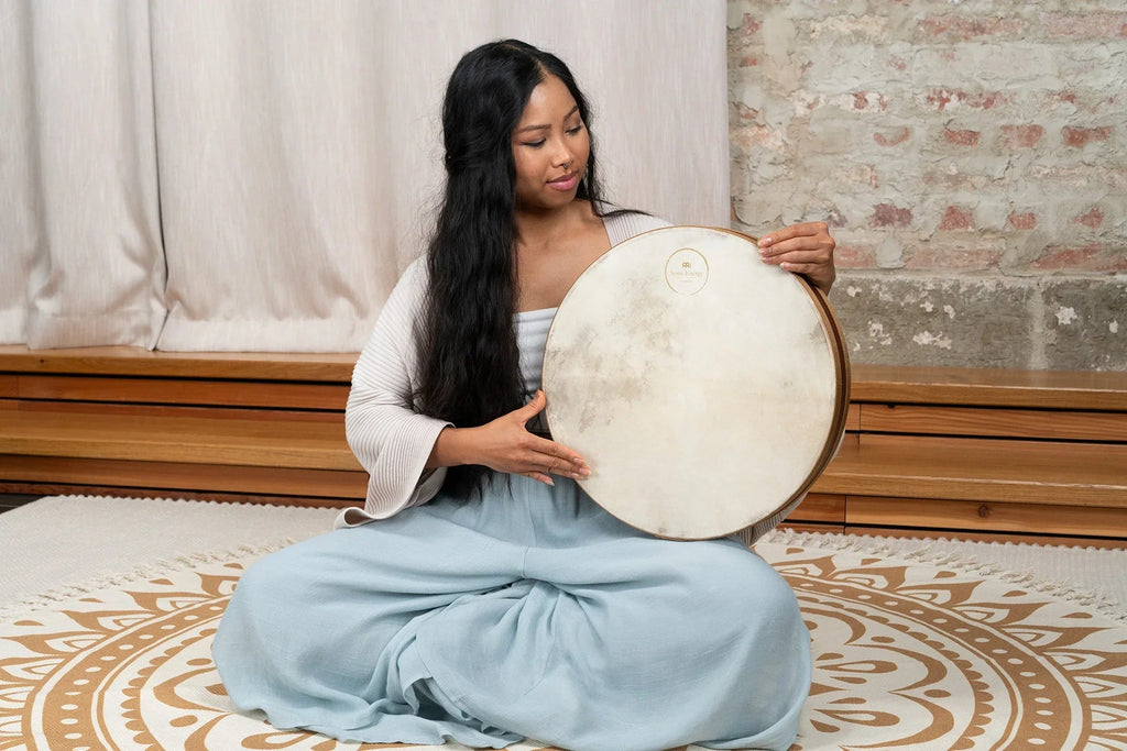 16" Wave / Ocean Drum, Flower of Life Utah Energy Healing Center