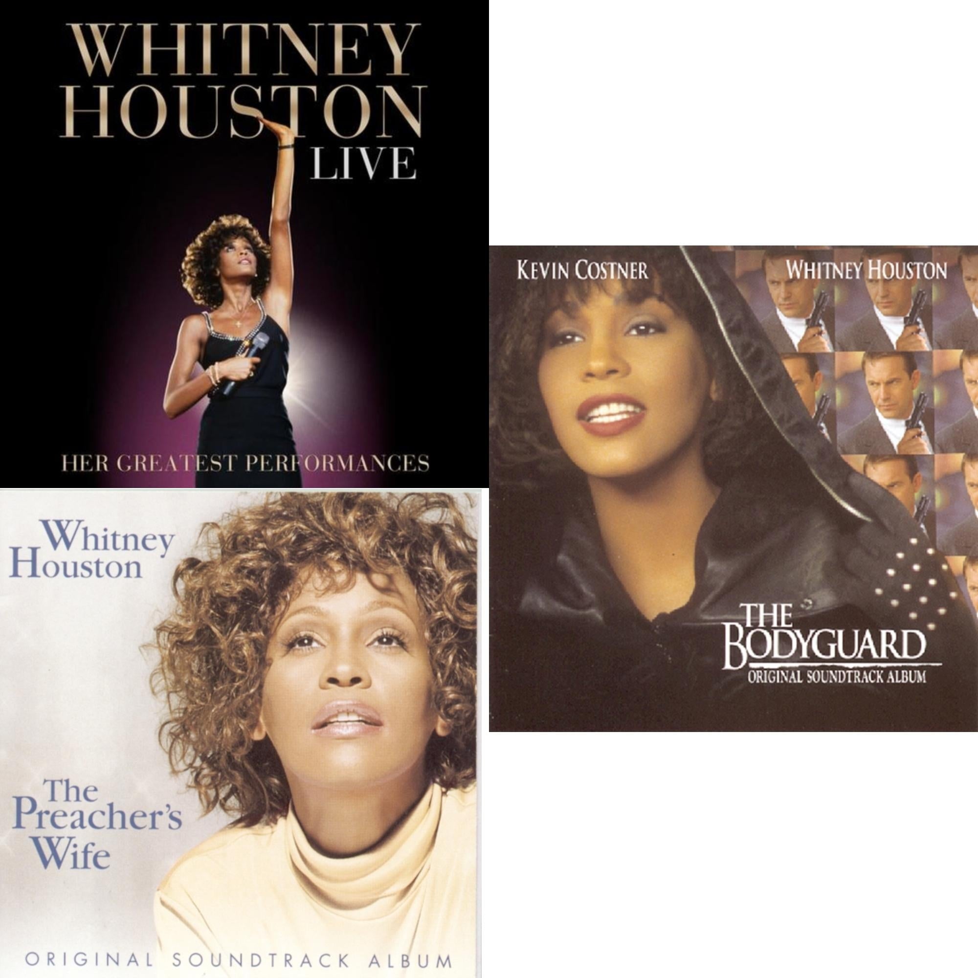 Whitney Houston Live: Her Greatest Performances & Preacher's Wife Ost & Bodyguard Ost Bundle Music