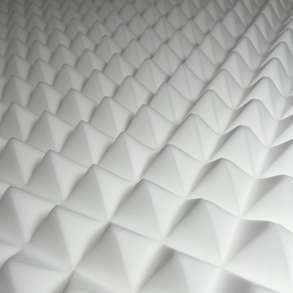White Acoustic Foam Panels - 12x12x2.5" SoundAssured