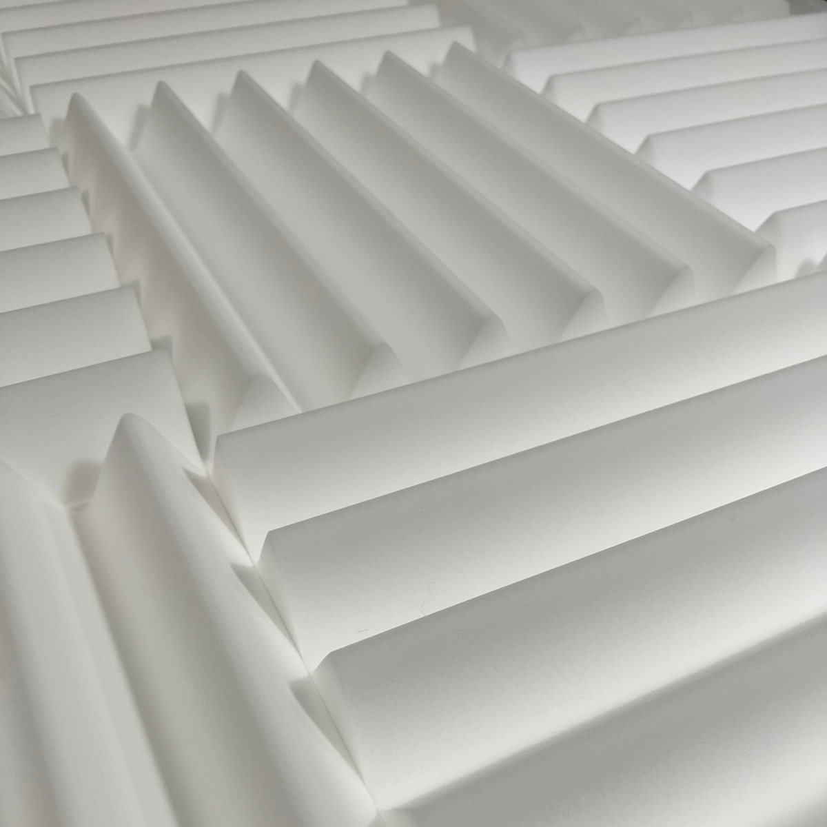 White Acoustic Foam Panels - 12x12x2.5" SoundAssured