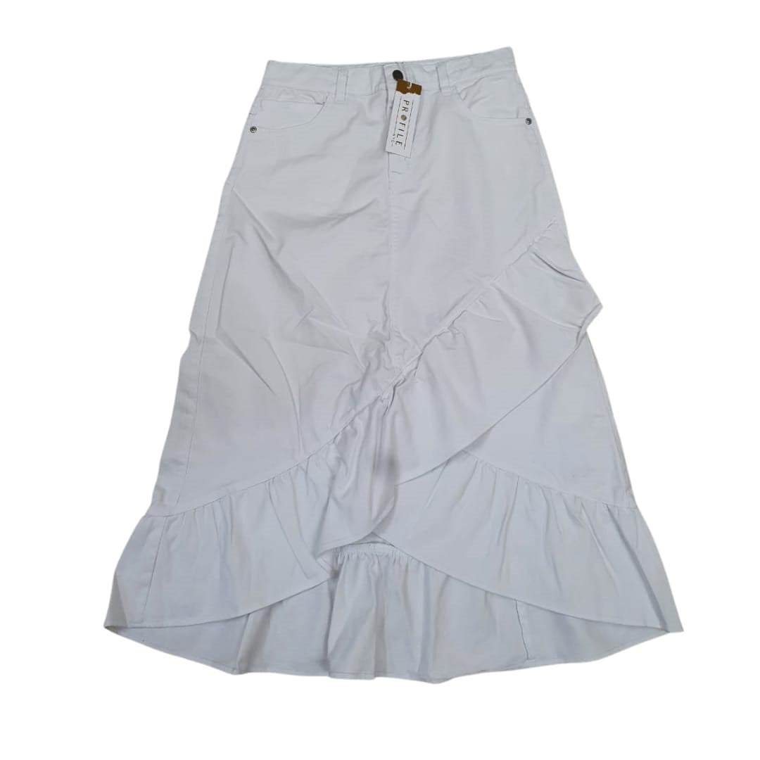 DENIM SKIRT WITH RUFFLE DETAIL profile-nyc