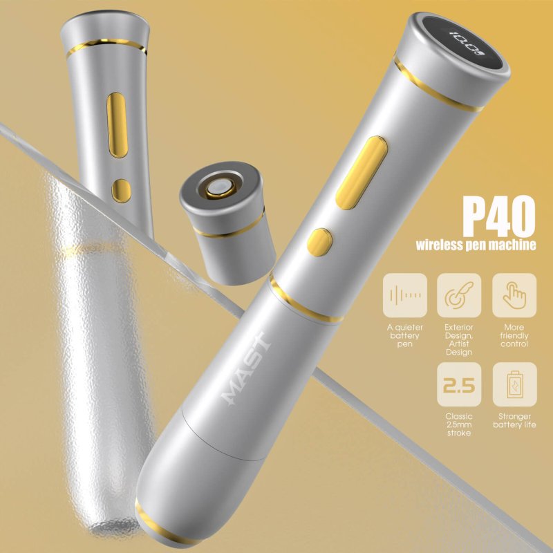 Dragonhawk Wireless Tattoo Pen Machine with 2.5MM Stroke Permanent makeup | Mast P40 INKSOULSUPPLY.COM