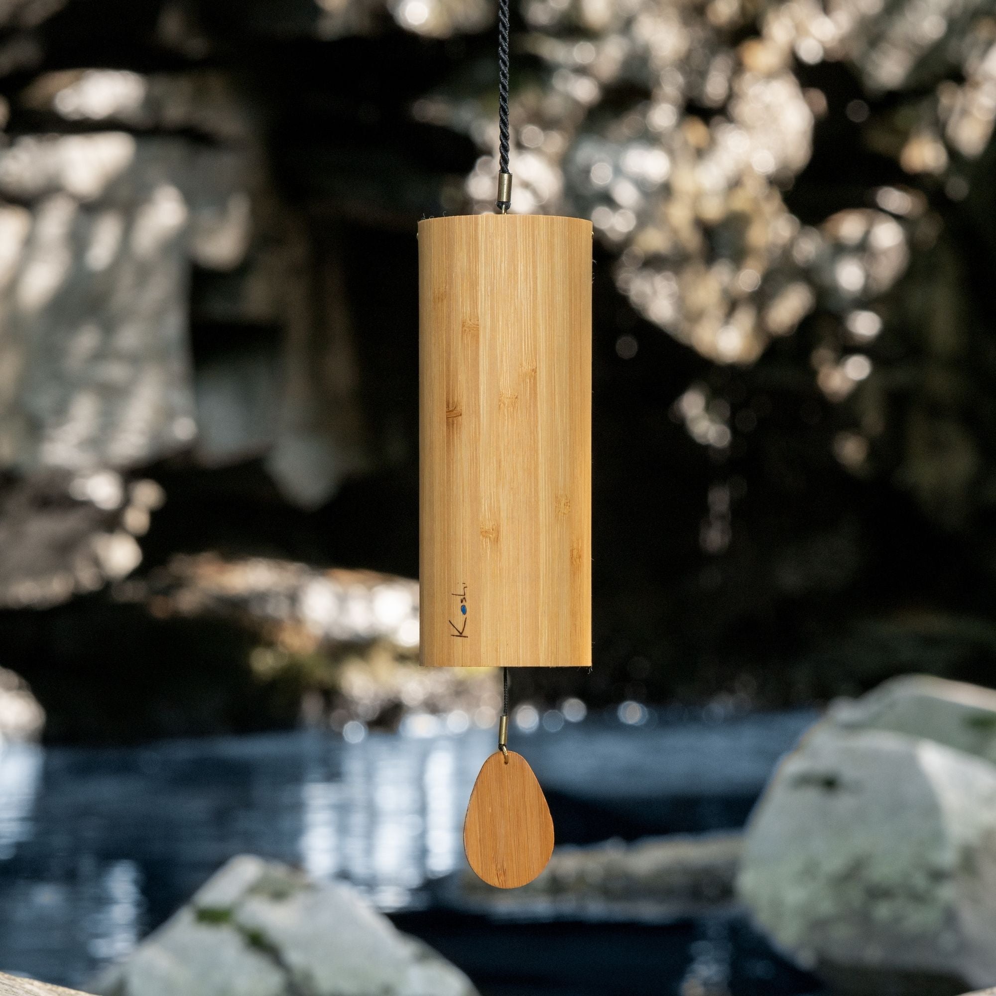 Koshi Chime Aqua (D-minor) Handcrafted Sound Healing Chime for Meditation and Sound Baths WePlayWellTogether