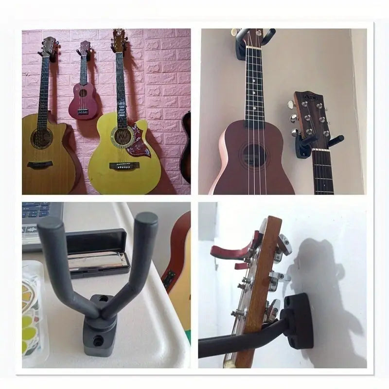 ~ Guitar Wall Mount Hanger Hook with Metal Base Soft Padding Adjustable Rotatable Holder for Acoustic Classical Electric Bass Guitars Doba