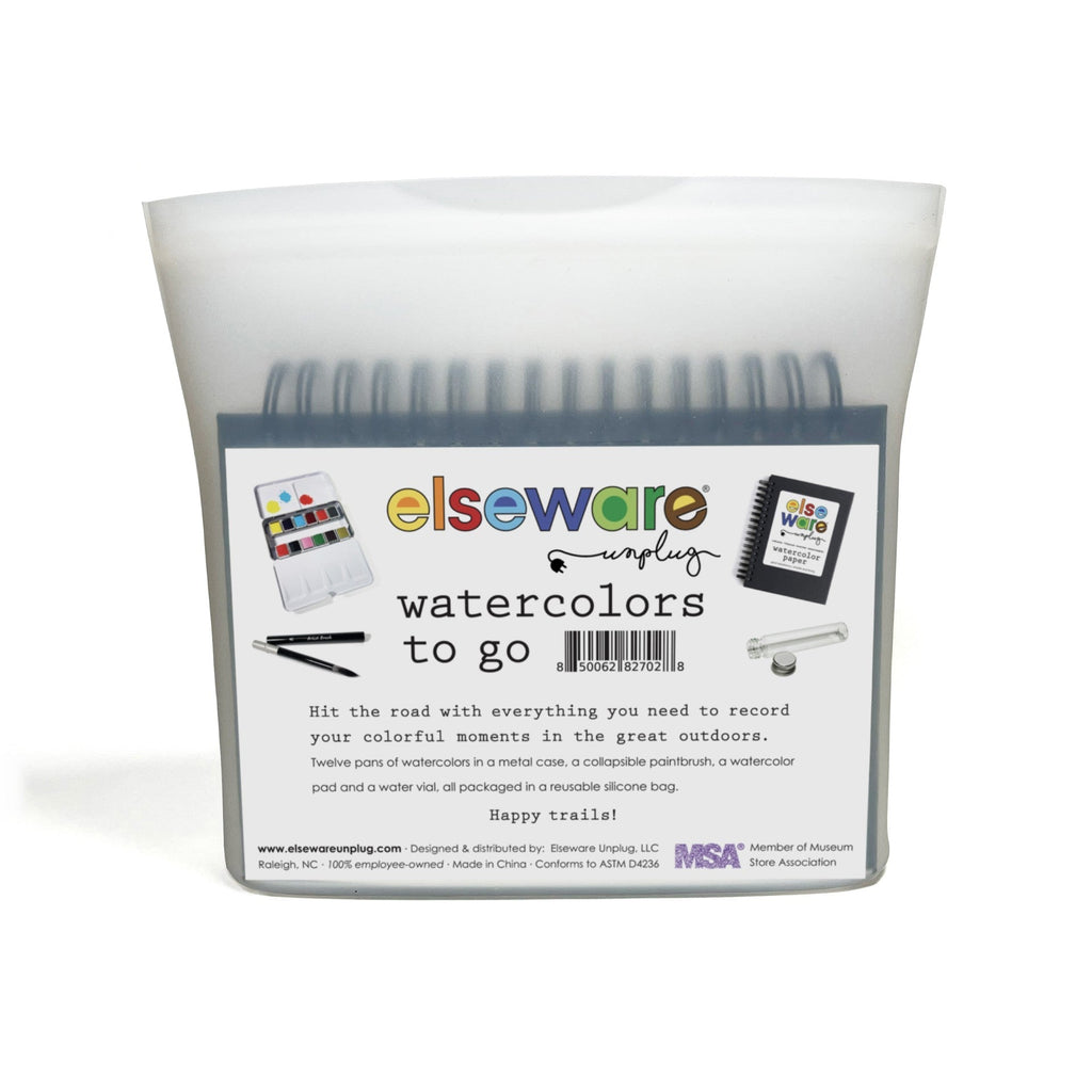 Watercolors To-Go Kit – Travel Friendly – 12 Colors elseware unplug