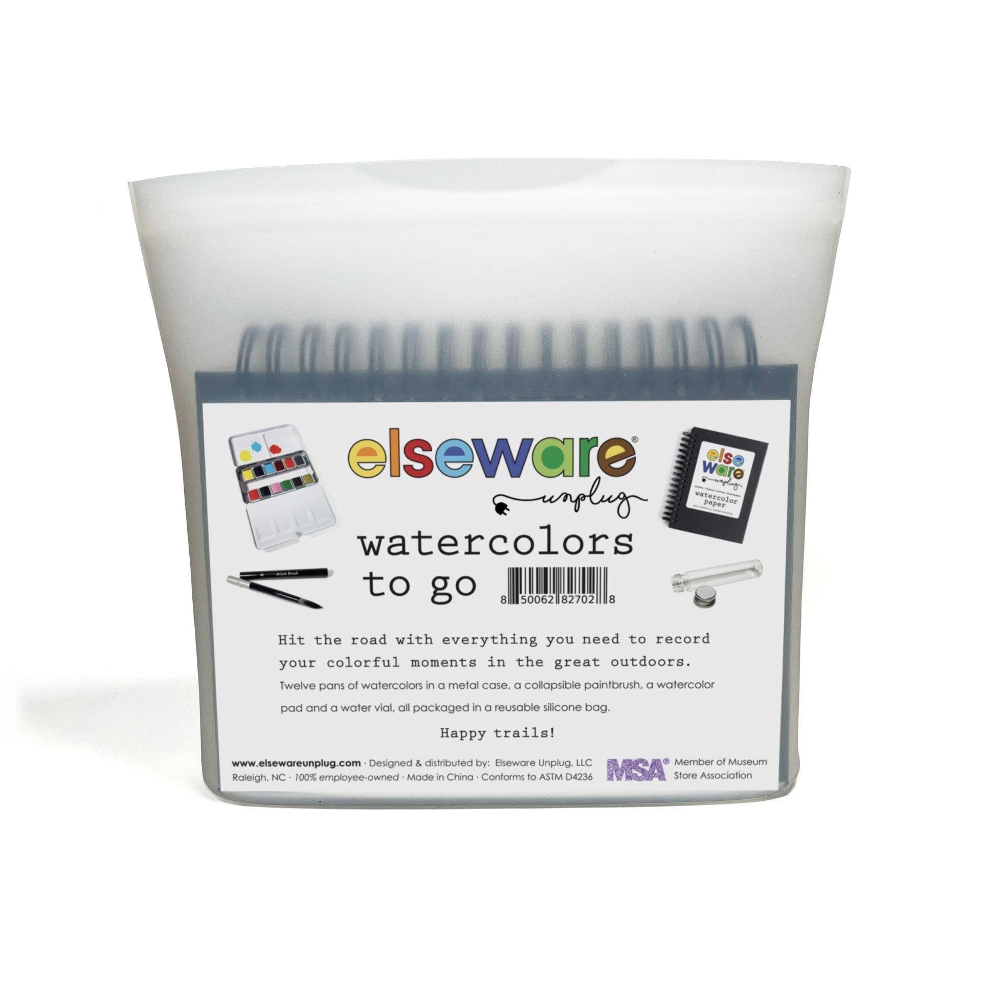 Watercolors To-Go Kit – Travel Friendly – 12 Colors elseware unplug