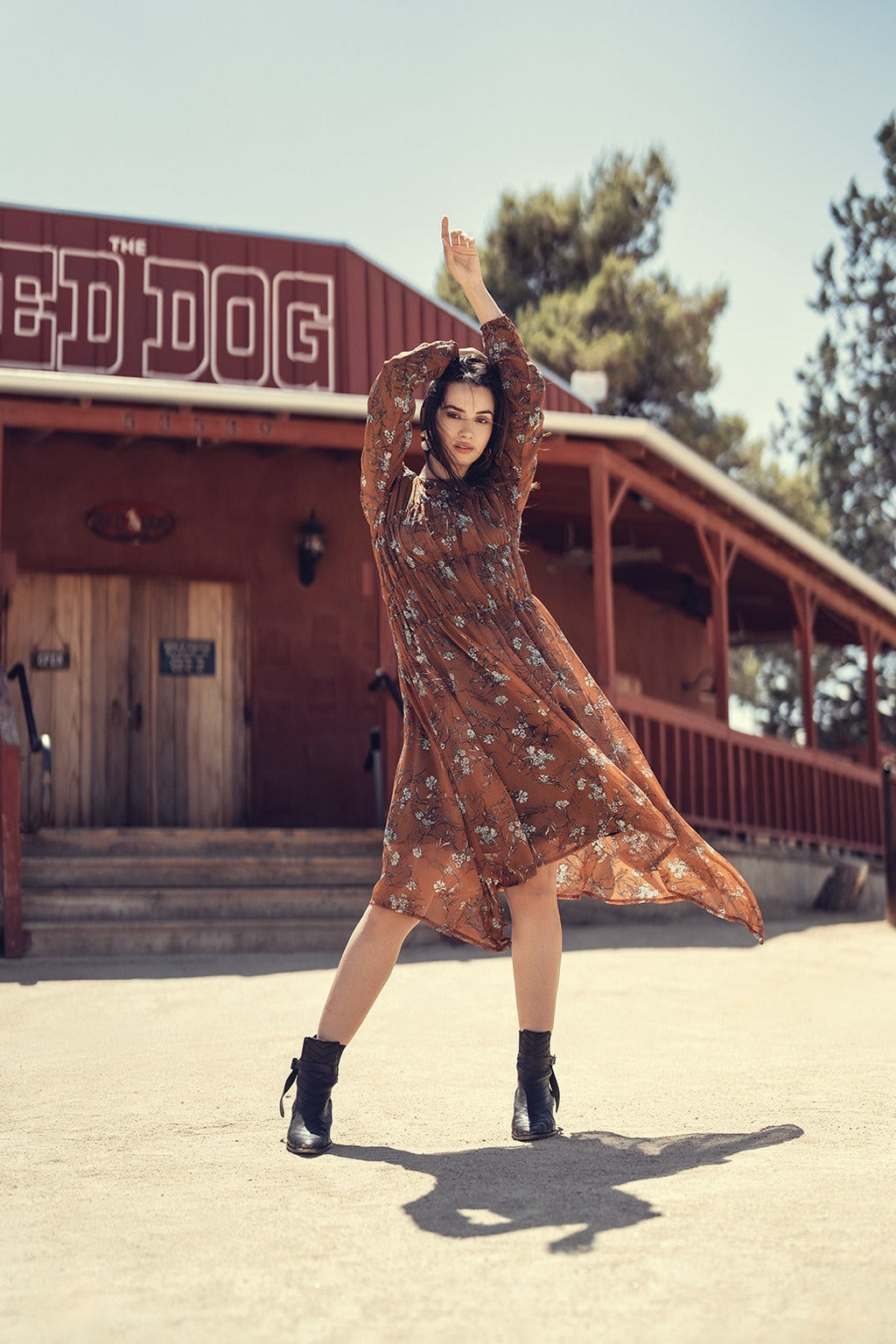 FLORAL RUST DRESS profile-nyc