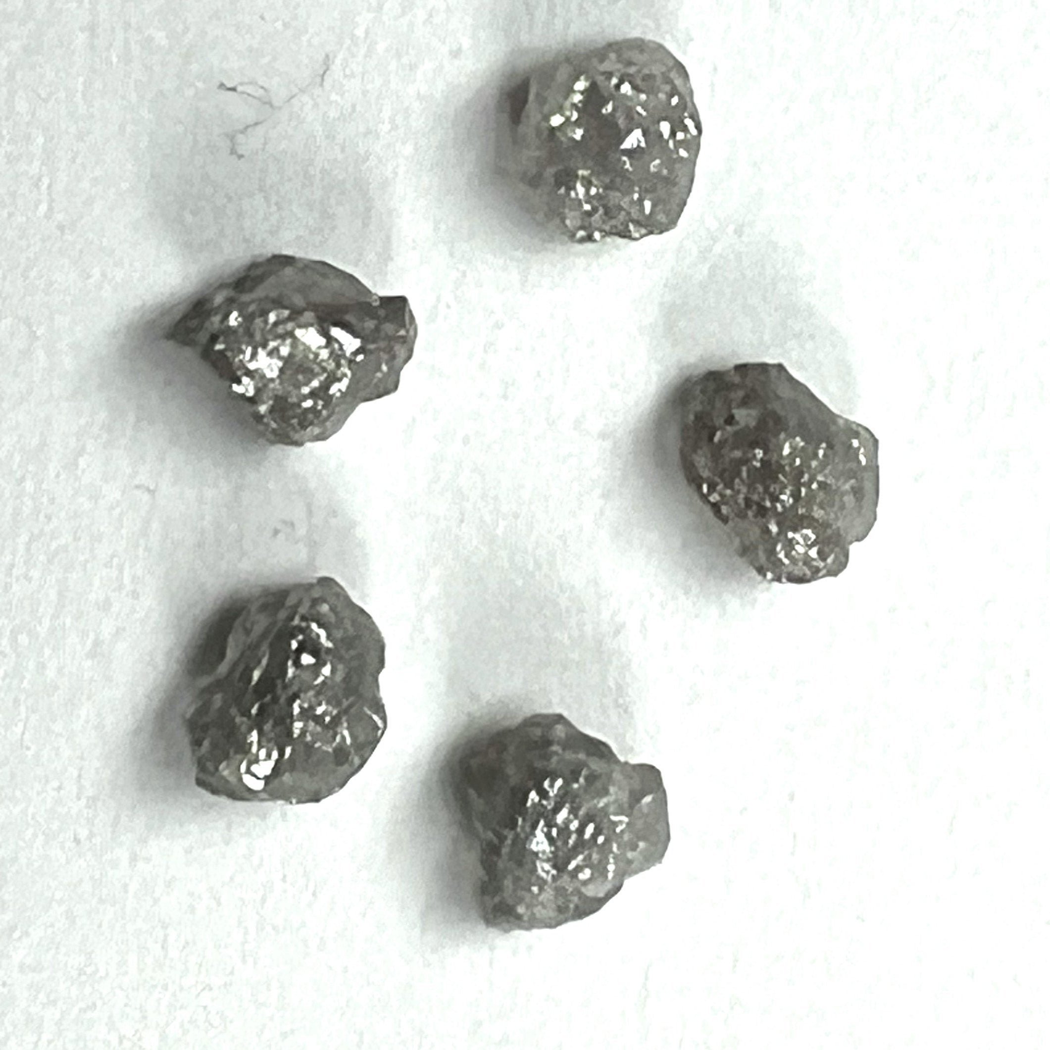 White Diamond Lot 5 Pieces Rough Facet Canadian 1 Carat 5mm Raw rocksolidfossils