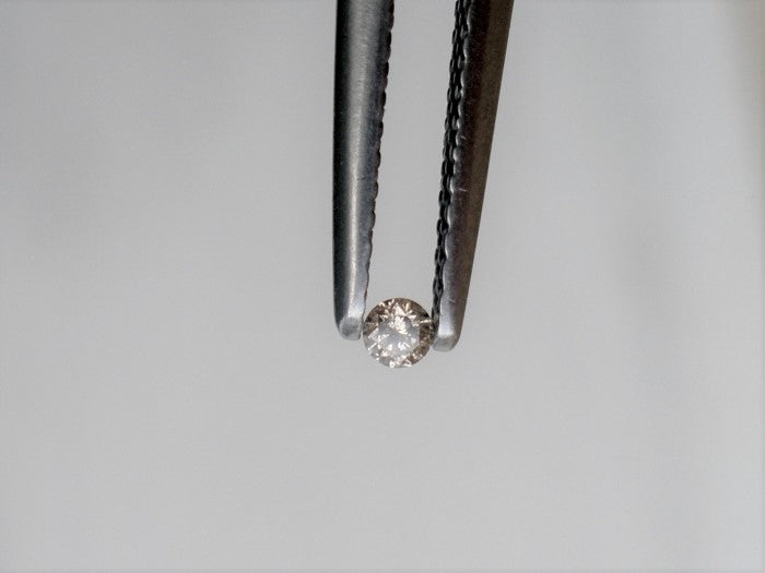 White Diamond Round Cut African 3mm Micro Sized rocksolidfossils