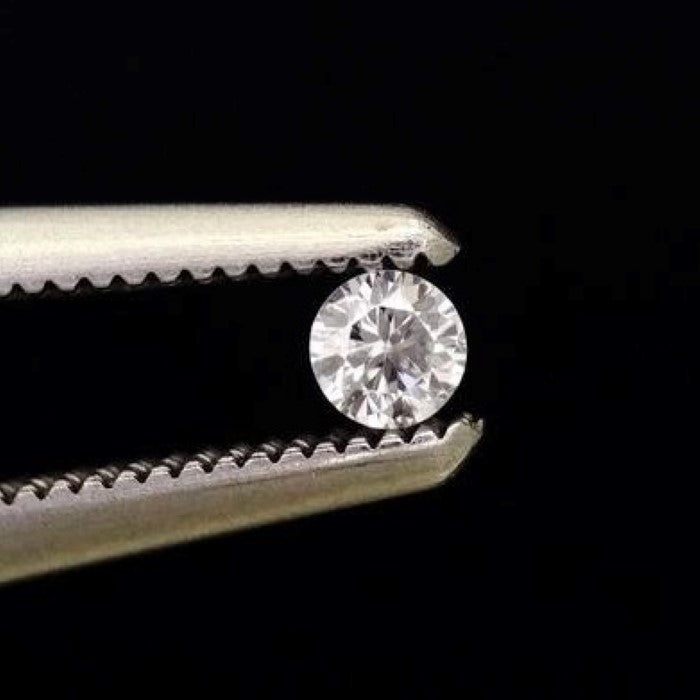 White Diamond Round Cut African 2.5mm Micro Sized rocksolidfossils