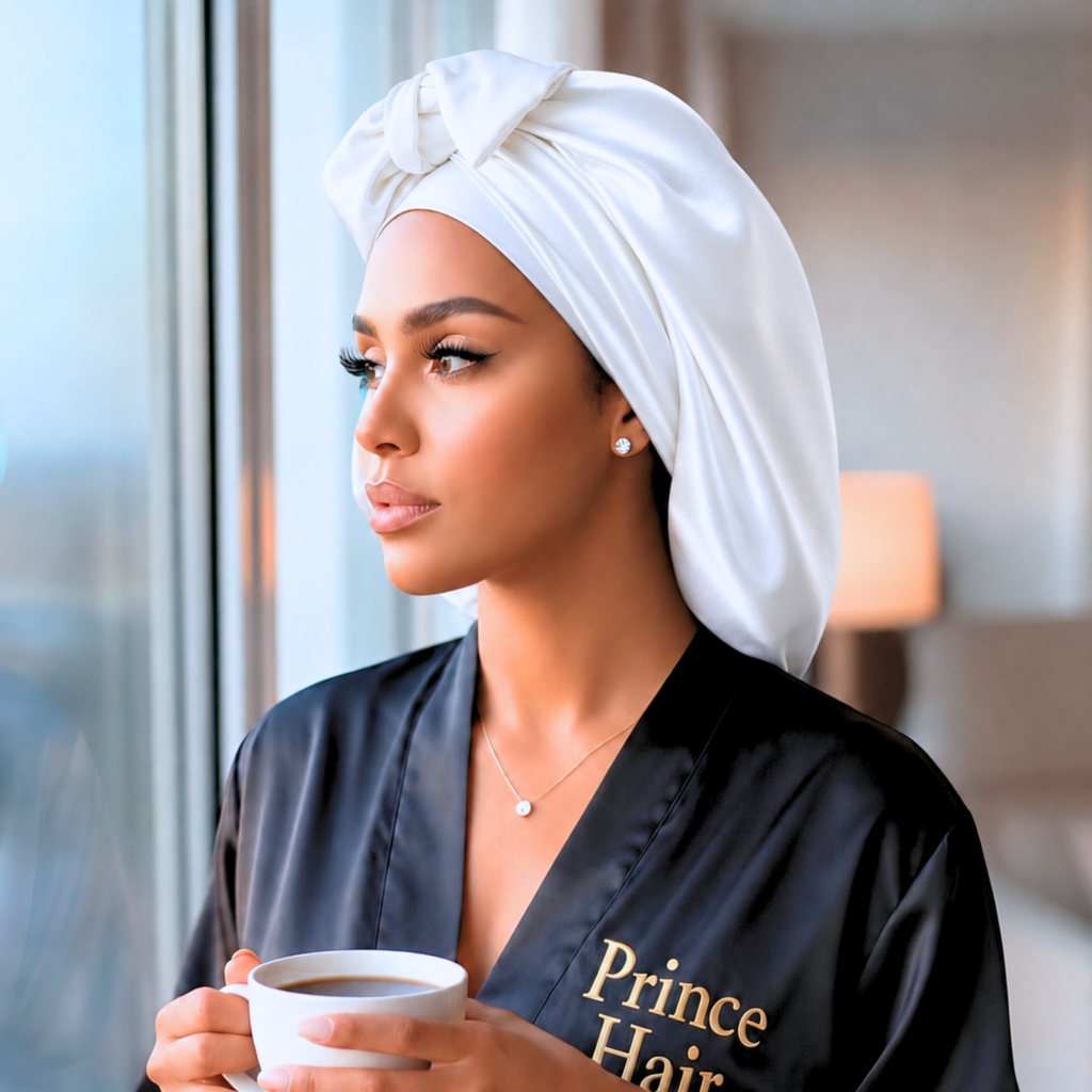 Satin Hair Bonnet for Sleeping – Adjustable Stretch Tie PHC