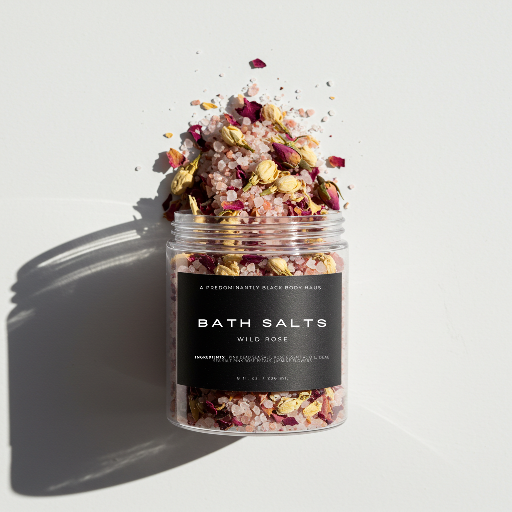 WILD ROSE BATH SALTS Predominantly Black
