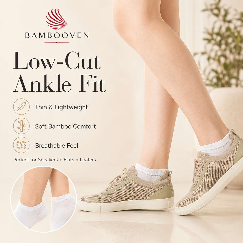 Women’s Bamboo Ankle Socks 12-Pack – Mixed Colors Soft Thin Low-Cut Socks Bambooven