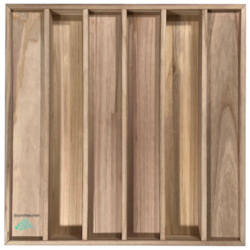Wood Acoustic Diffuser Panel | Solid Paulownia Wood Sound Diffuser for Studios & Home Theaters SoundAssured