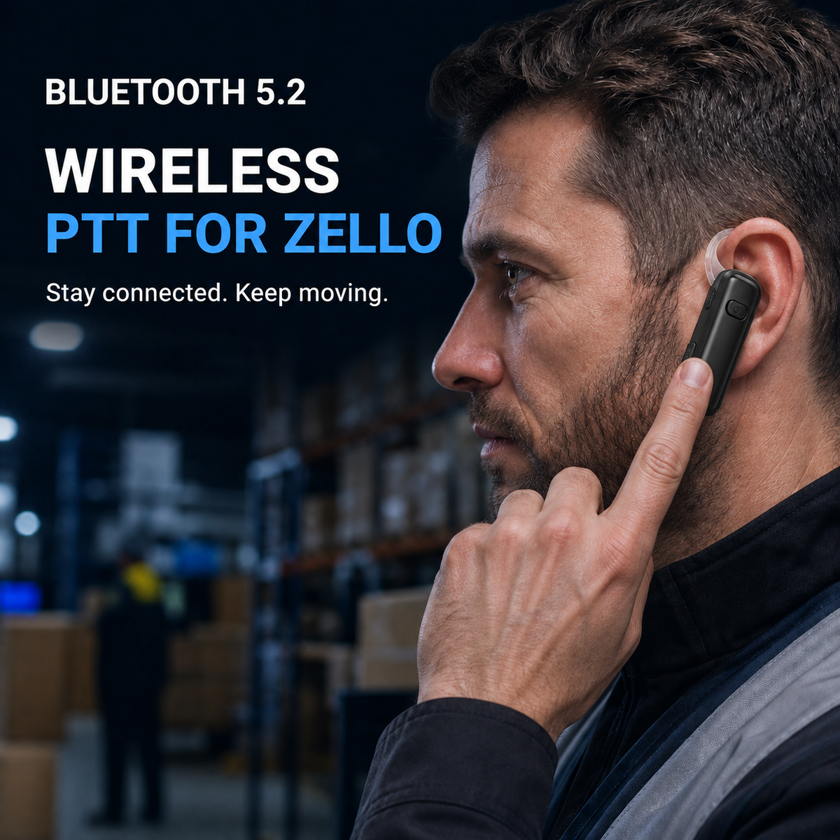 RUYAGE HB680 Bluetooth PTT Earpiece for Zello PoC Radios Ruyage Radio