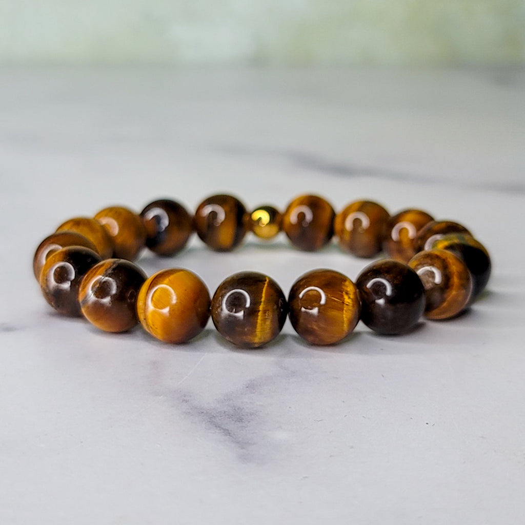Tigers Eye Wrist Wear Adorned In Taji